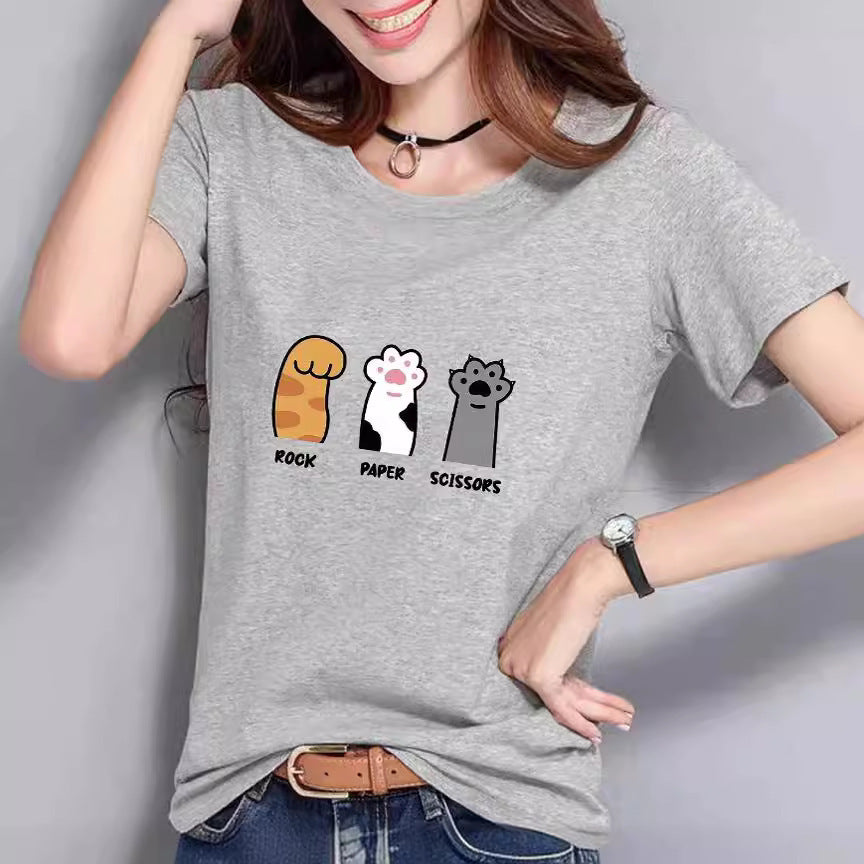 Loose Short Sleeve Casual T-shirt Plus Size Unisex Wear