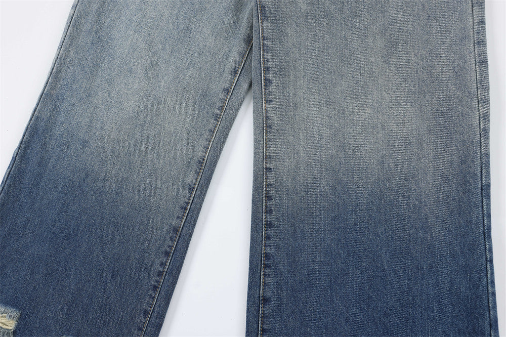 Gradient Denim Straight-leg Trousers Men