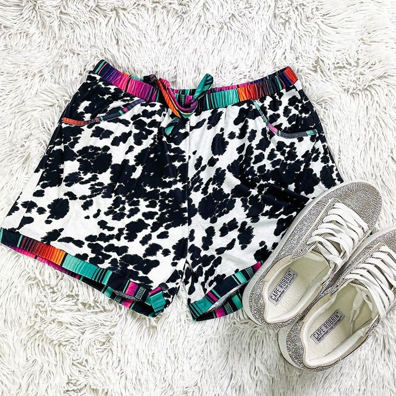 Leopard Print Sports Casual Shorts For Women