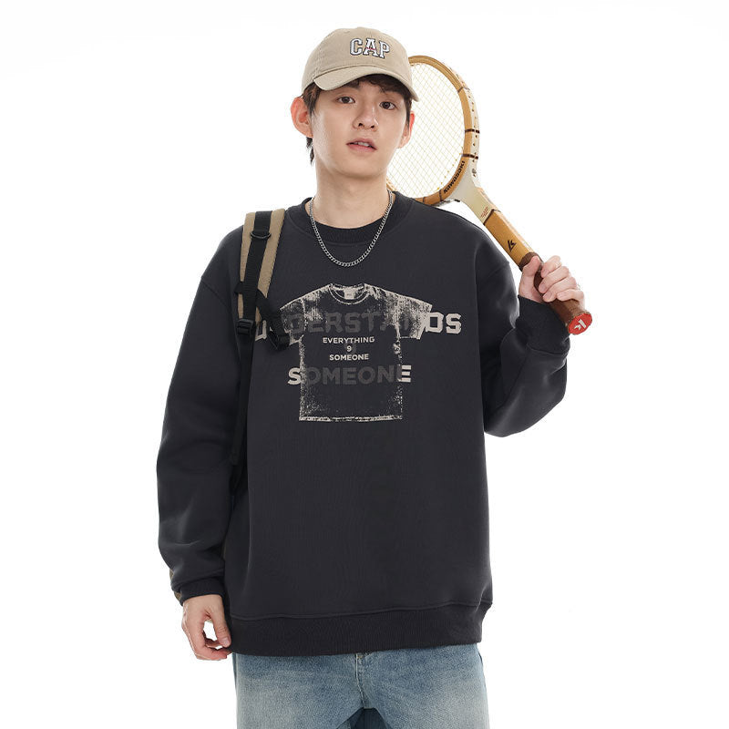 Design Sense Printed Crew Neck Sweatshirt Men