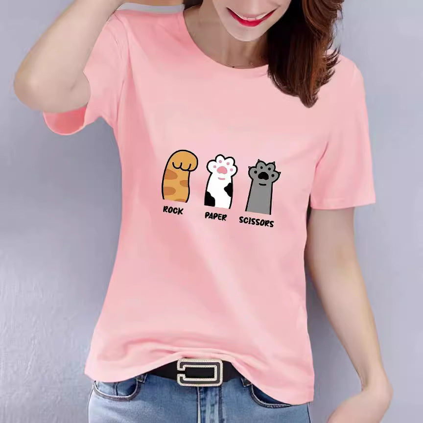 Loose Short Sleeve Casual T-shirt Plus Size Unisex Wear