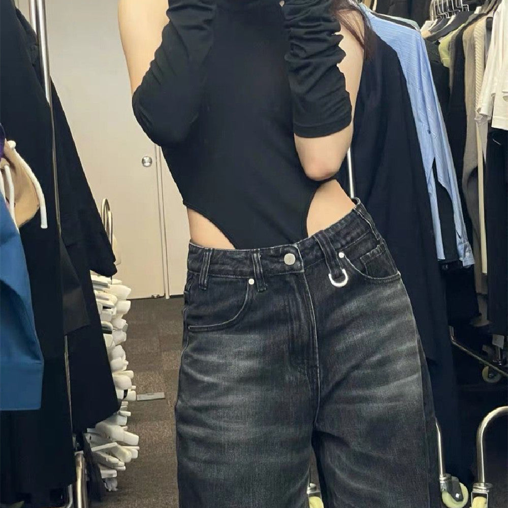 American Style Retro Wide Leg Jeans