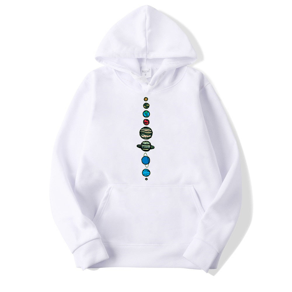 Multicolor Anime Men And Women Loose Hooded Sweatshirt