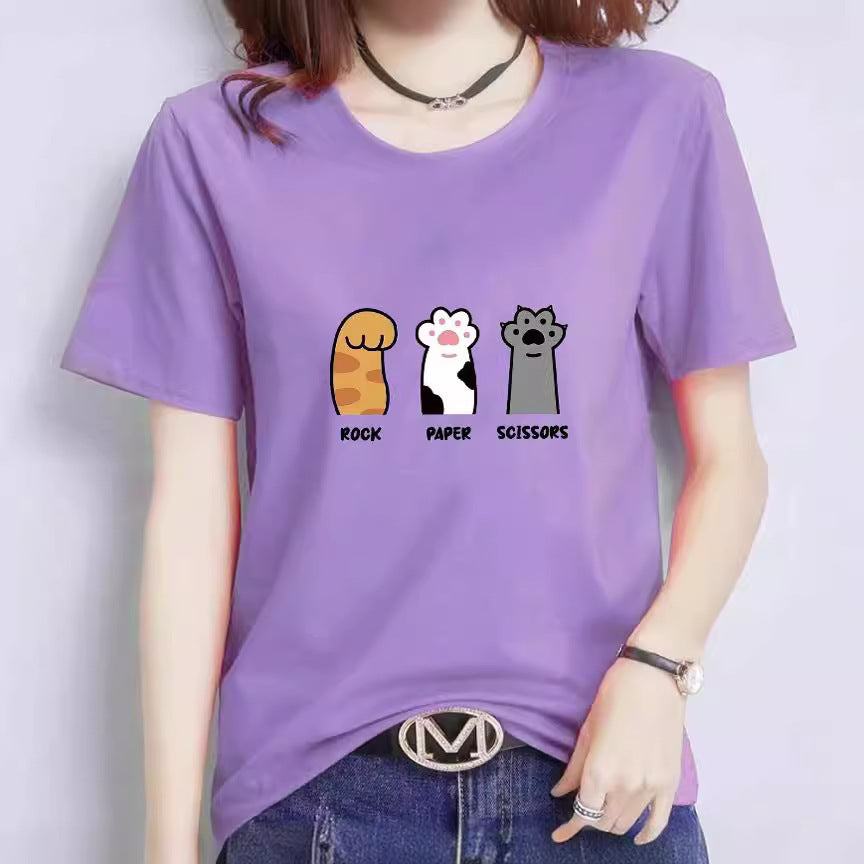 Loose Short Sleeve Casual T-shirt Plus Size Unisex Wear