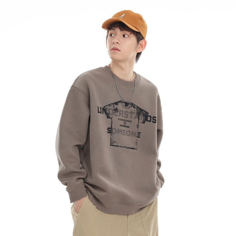 Design Sense Printed Crew Neck Sweatshirt Men