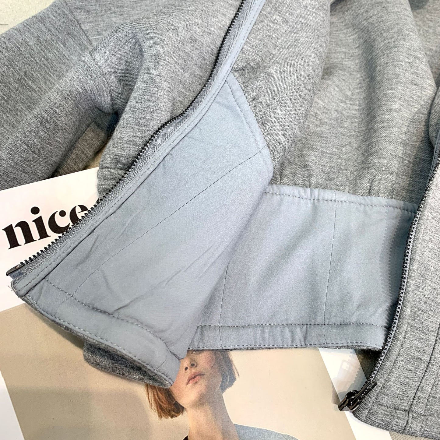 Grey Cotton Sweater Sweater Pants Casual Sportswear Set