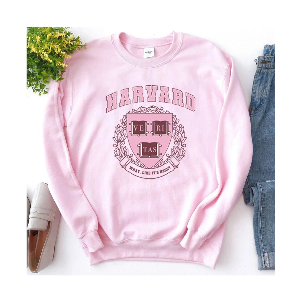 Harvard Legally Blonde Sweatshirt What Like It's Hard Hoodie Elle Woods Vintage Unisex Hoodies Women Crewneck Sweatshirts