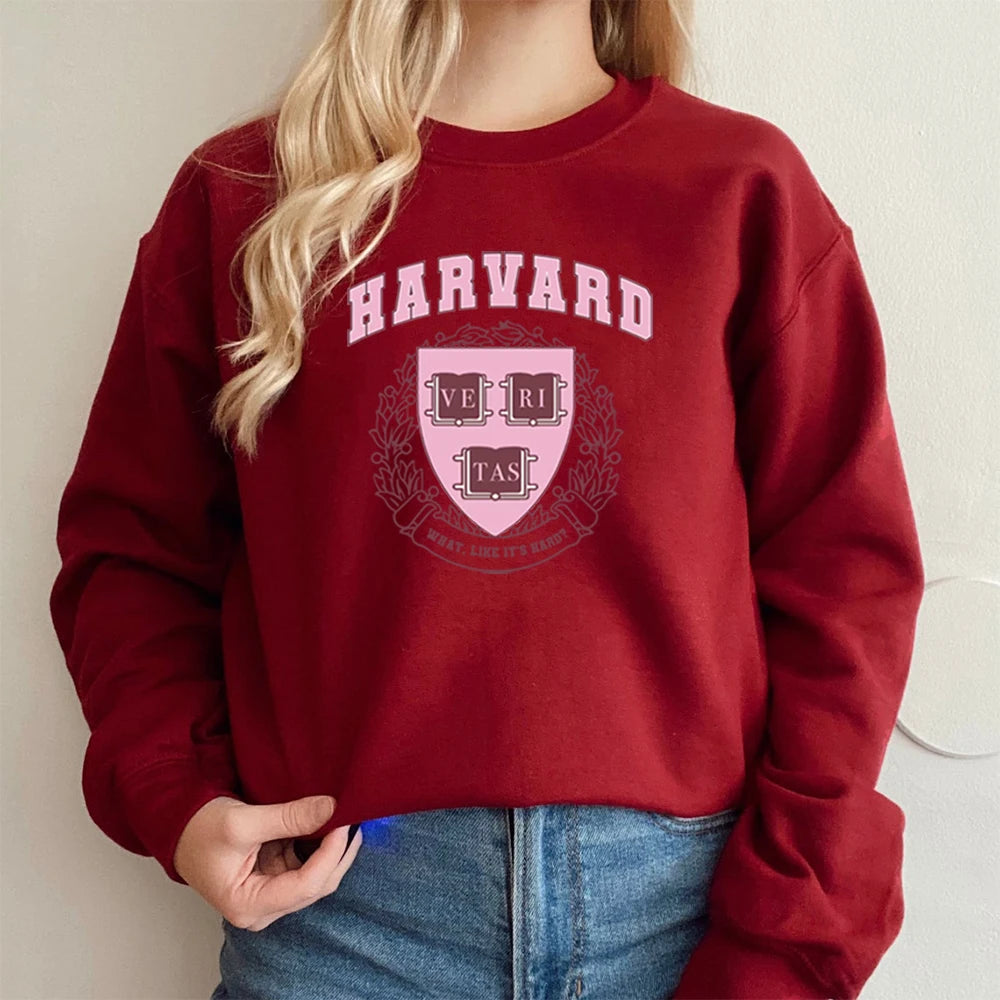 Harvard Legally Blonde Sweatshirt What Like It's Hard Hoodie Elle Woods Vintage Unisex Hoodies Women Crewneck Sweatshirts