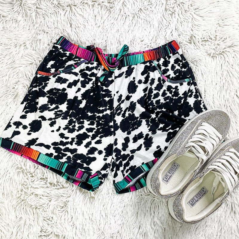 Leopard Print Sports Casual Shorts For Women