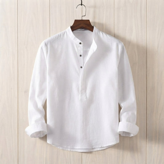 RELAXED MANDARIN SHIRT