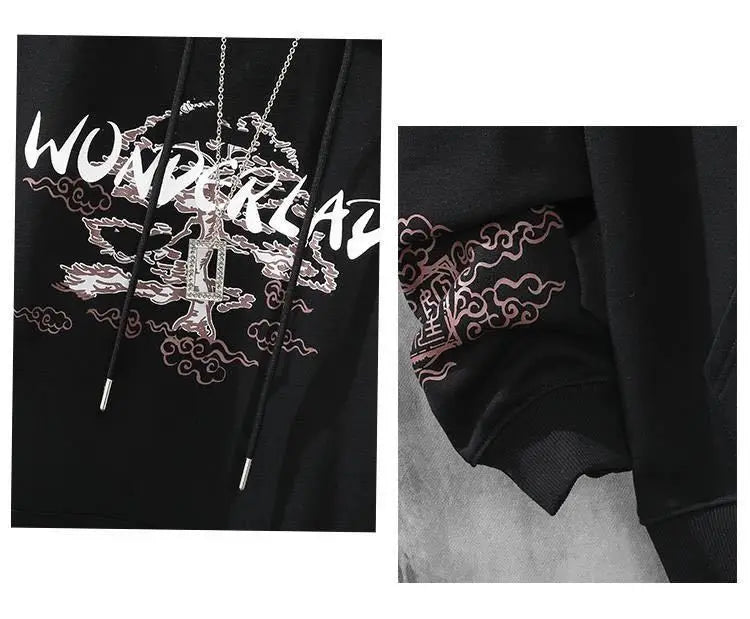 Black Tops Anime Graphic Essentials Hoodies Woman Aesthetic Korean Fashion Cute Hooded Sweat-shirts Streetwear Hoodie for Women