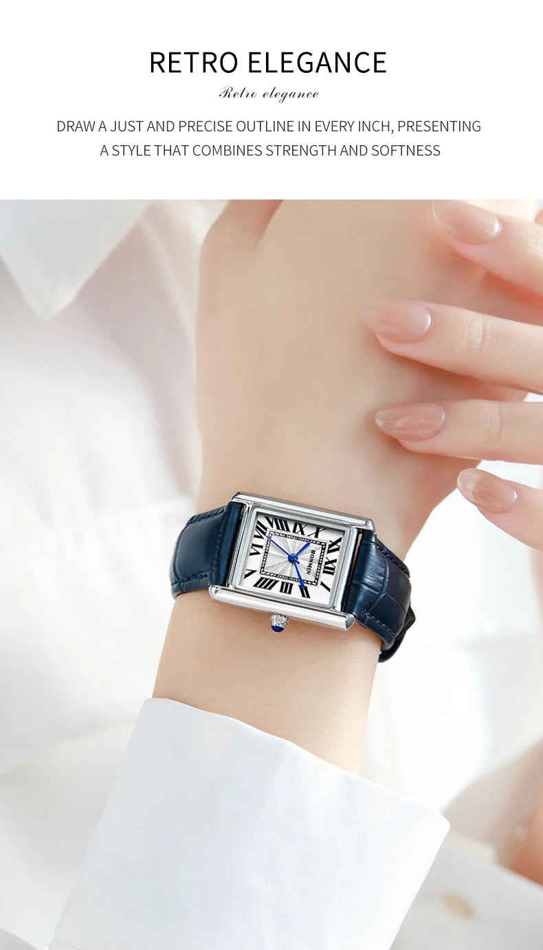 Square Quartz Watch Tank Men