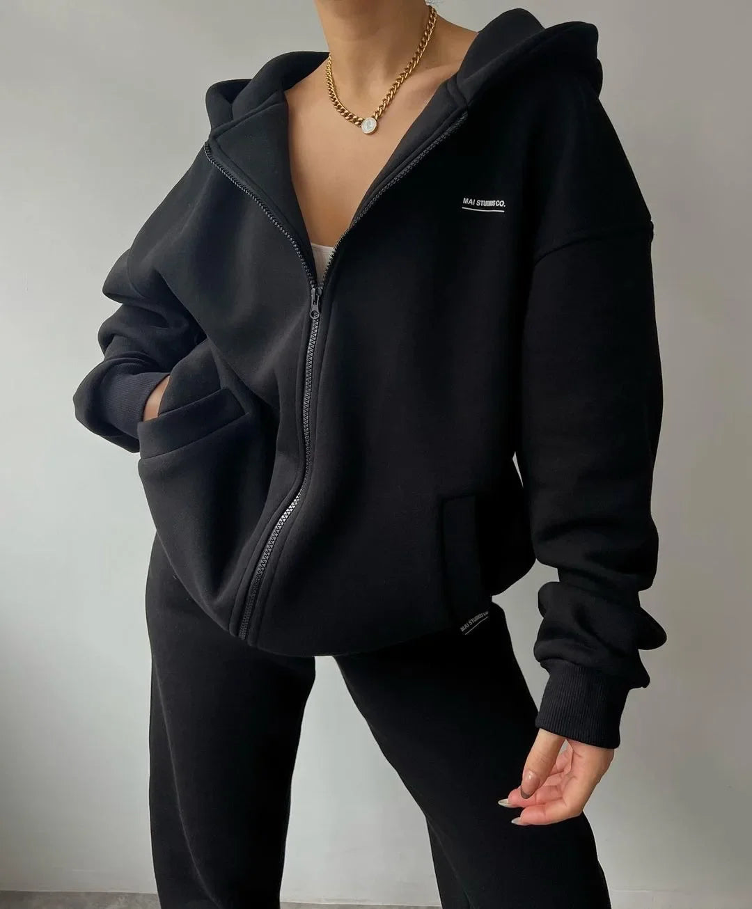 Women's Tracksuit Suit Autumn Fashion Warm Hoodie Sweatshirts Two Pieces Oversized Solid Casual Hoody Pullovers Long Pant Sets