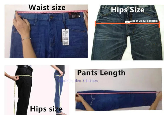 Straight Jeans Tall Guys Students Casual Plus Size 40 Loose Stretched Classic Extra Long Pants Overlong Lengthen Denim Trousers