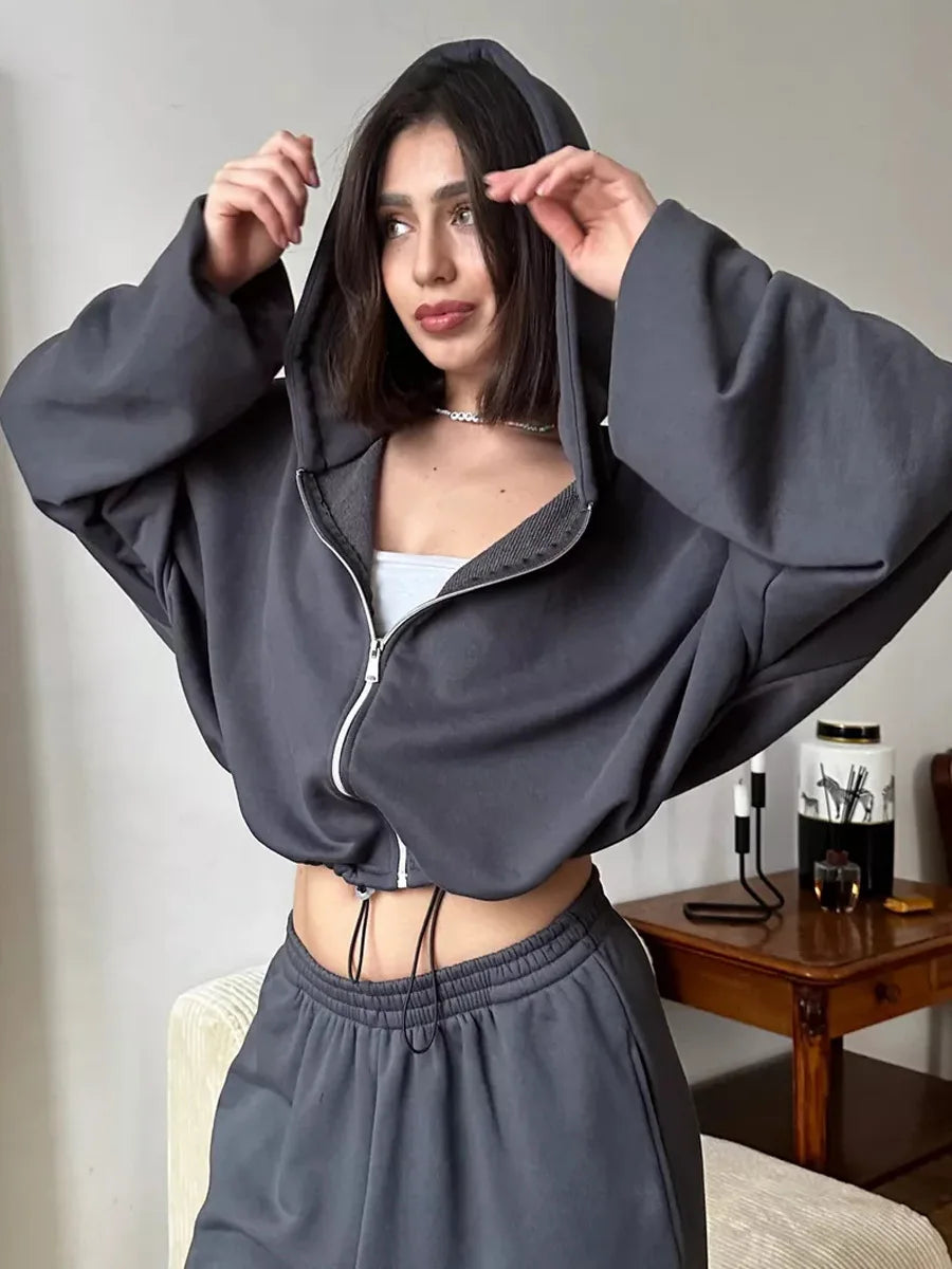 Hoodies Pant Two Piece Sets Women Tracksuit Set Autumn Pant Set Jogger Y2k Sweatshirts Sports Elastic Waist Pants Matching Sets