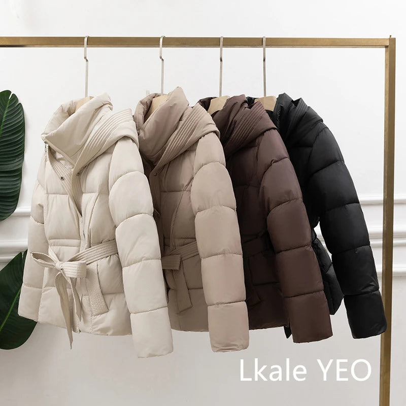 Women's Down Cotton Padded Jacket 2024 Short Loose Korean Version Ladies Outerwear Comfortable Elegant Lady Winter Parka Coat