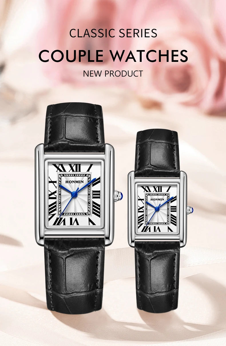 Square Quartz Watch Tank Men