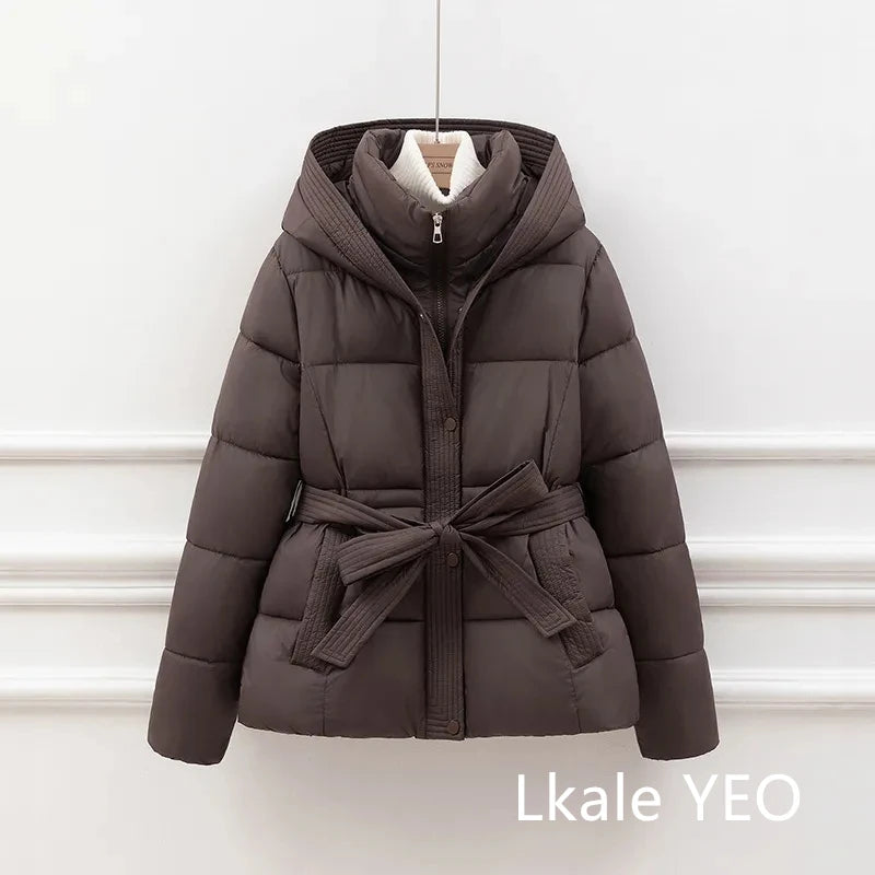 Women's Down Cotton Padded Jacket 2024 Short Loose Korean Version Ladies Outerwear Comfortable Elegant Lady Winter Parka Coat
