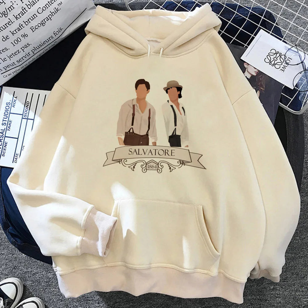 the Vampire Diaries hoodie Y2K funny athleisure comic soft fabric teen tracksuits hoddie casual wear comfortable anime