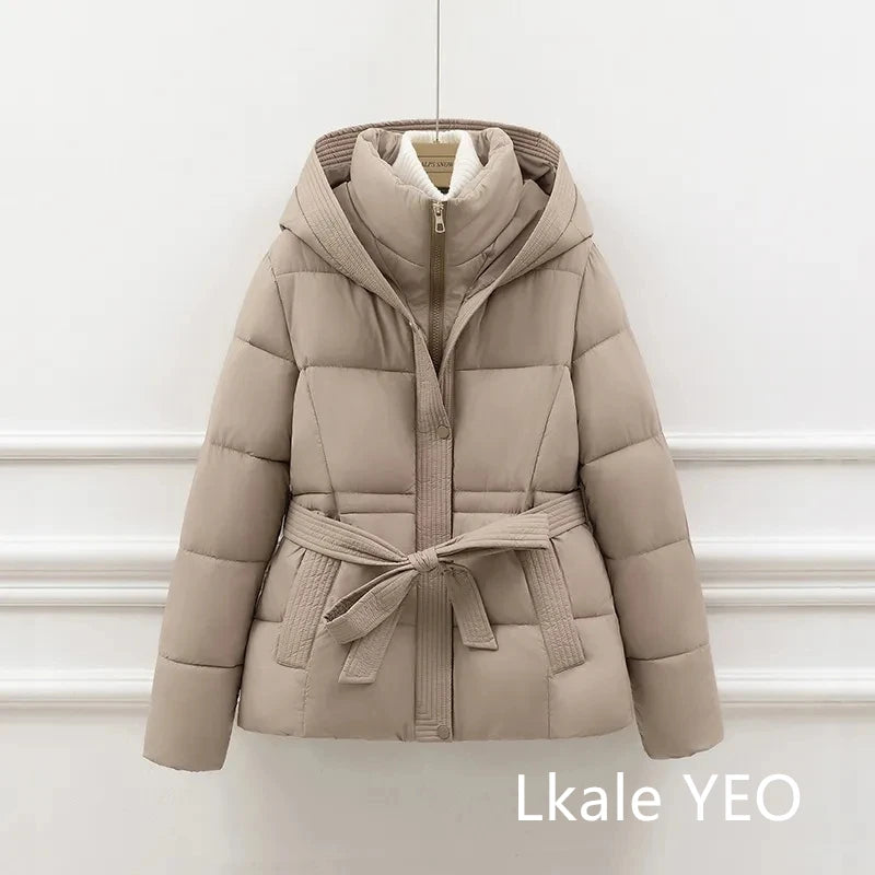 Women's Down Cotton Padded Jacket 2024 Short Loose Korean Version Ladies Outerwear Comfortable Elegant Lady Winter Parka Coat