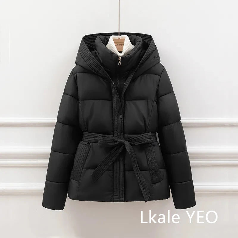 Women's Down Cotton Padded Jacket 2024 Short Loose Korean Version Ladies Outerwear Comfortable Elegant Lady Winter Parka Coat