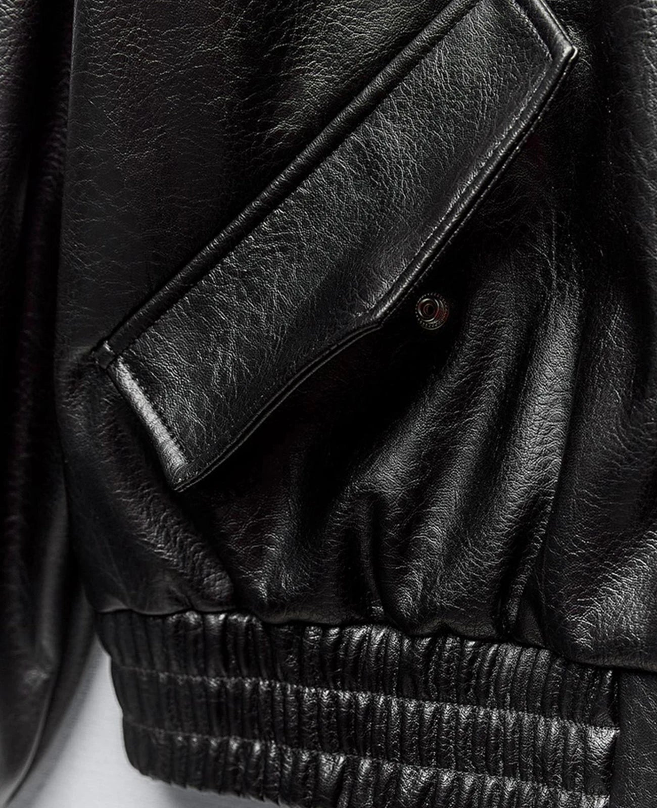 Womens Faux Leather Jacket Long Sleeve Zip Up Casual Bomber Motorcycle Biker Coat