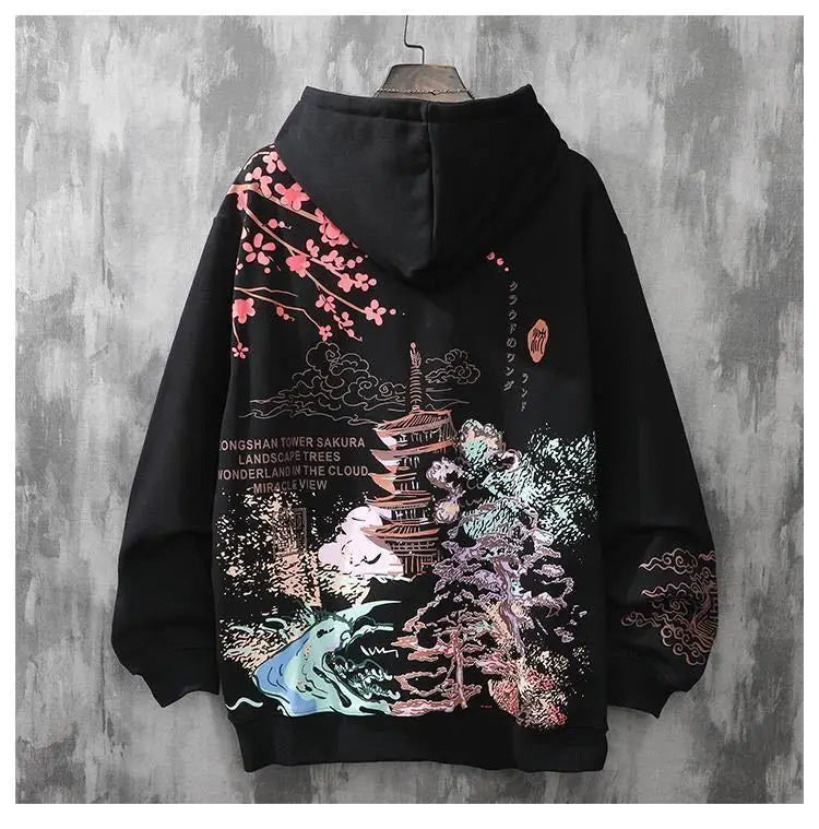Black Tops Anime Graphic Essentials Hoodies Woman Aesthetic Korean Fashion Cute Hooded Sweat-shirts Streetwear Hoodie for Women