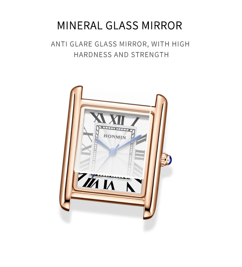 Square Quartz Watch Tank Men