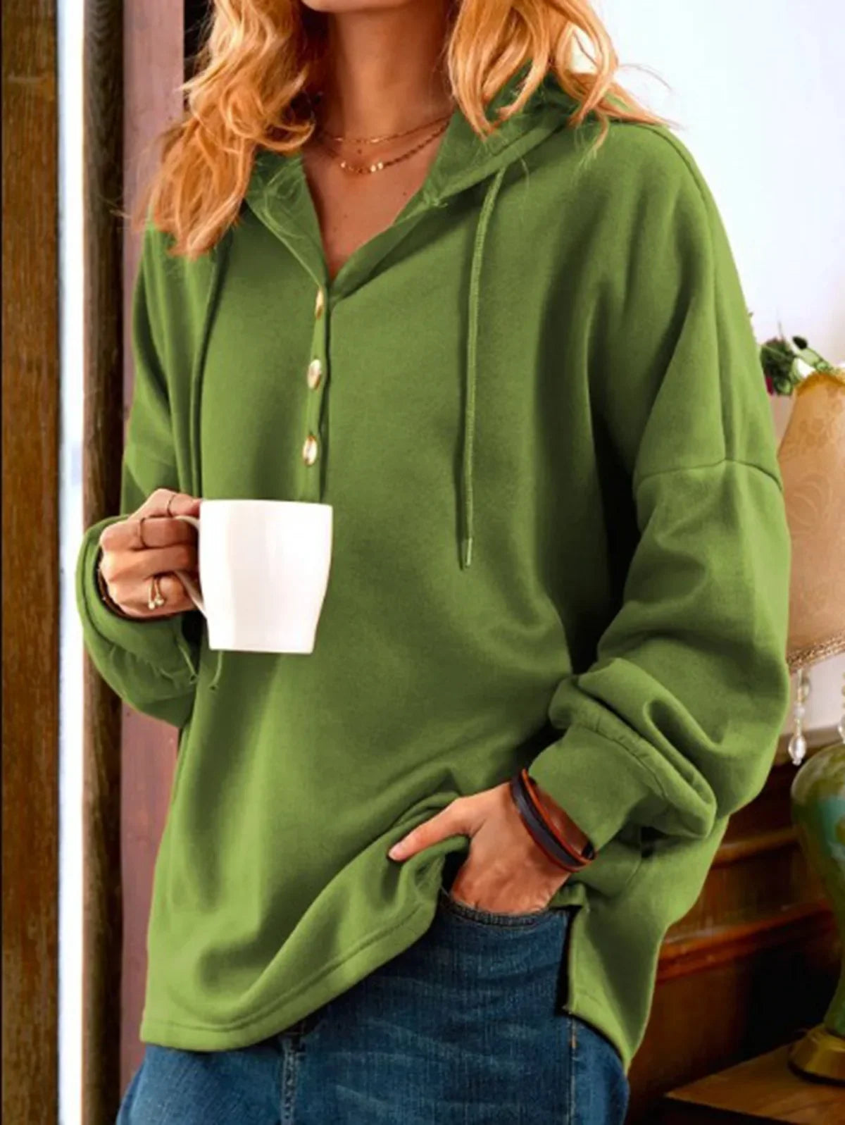 2024 New Fashion Autumn/Winter Women's Hoodie Short Casual Solid Cotton Temperament Commuter Sports Warm Sweater