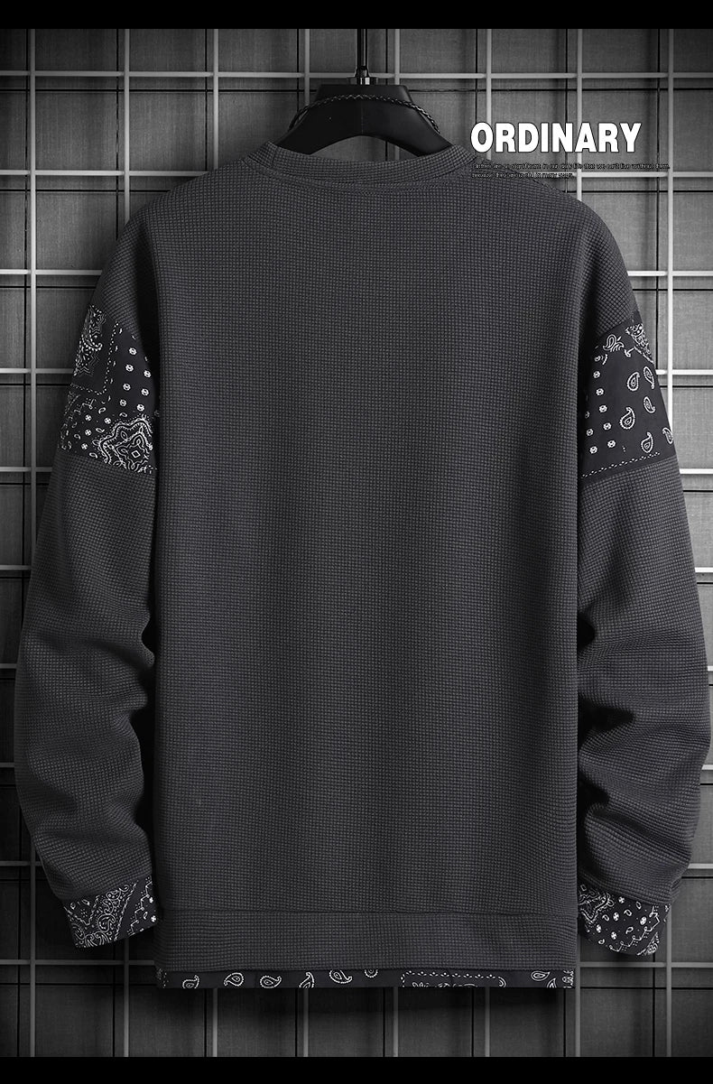 2024 New Mens Fashion Casual Hoodie Male Sportswear Pullover Patchwork Autumn Hoodie Sweatshirt Large Size Men Hip Hop Hoodies