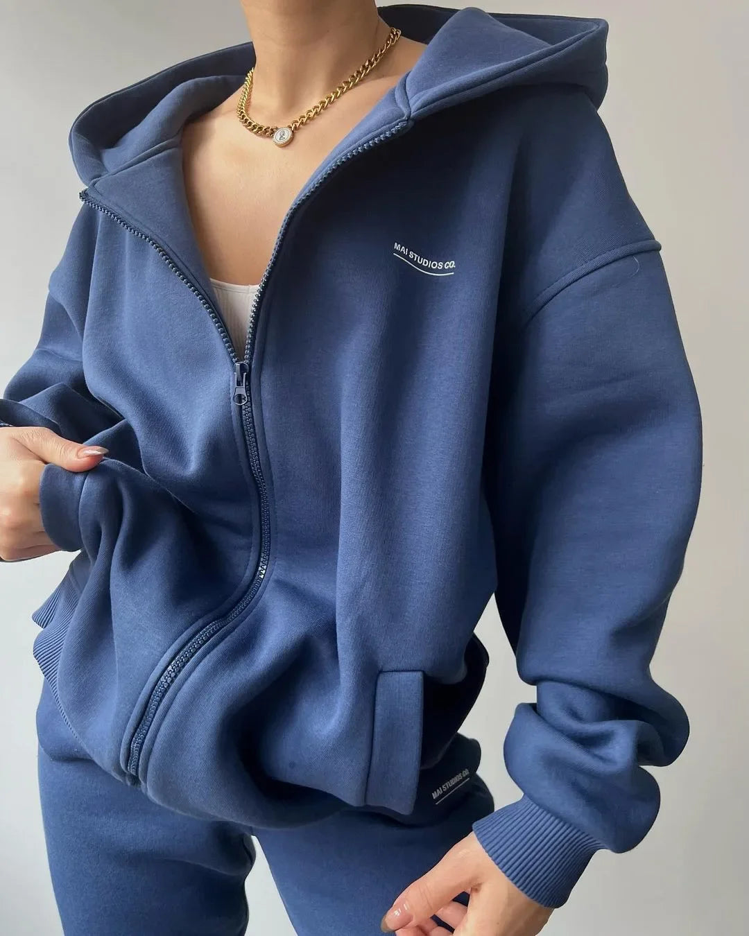 Women's Tracksuit Suit Autumn Fashion Warm Hoodie Sweatshirts Two Pieces Oversized Solid Casual Hoody Pullovers Long Pant Sets