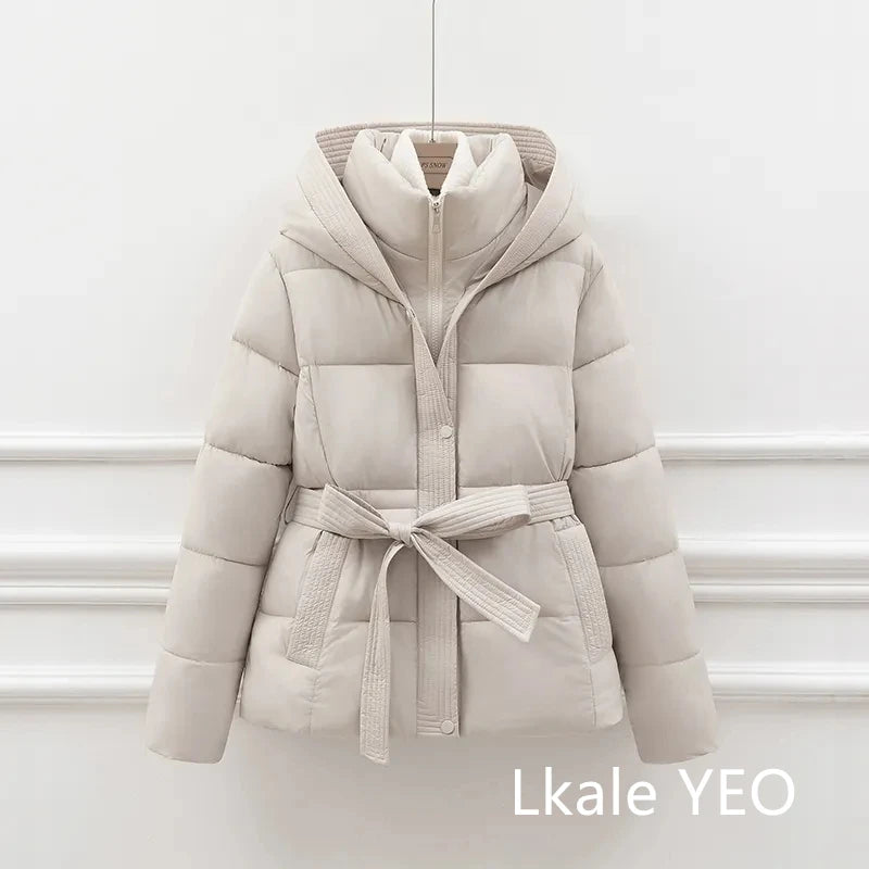 Women's Down Cotton Padded Jacket 2024 Short Loose Korean Version Ladies Outerwear Comfortable Elegant Lady Winter Parka Coat