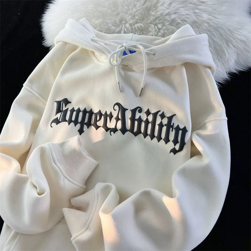 Harajuku Streetwear Sweatshirt Unisex Oversized Y2K Stars Printed Loose Hoodies for Men Grunge E-girls Autumn Winter Cute Tops