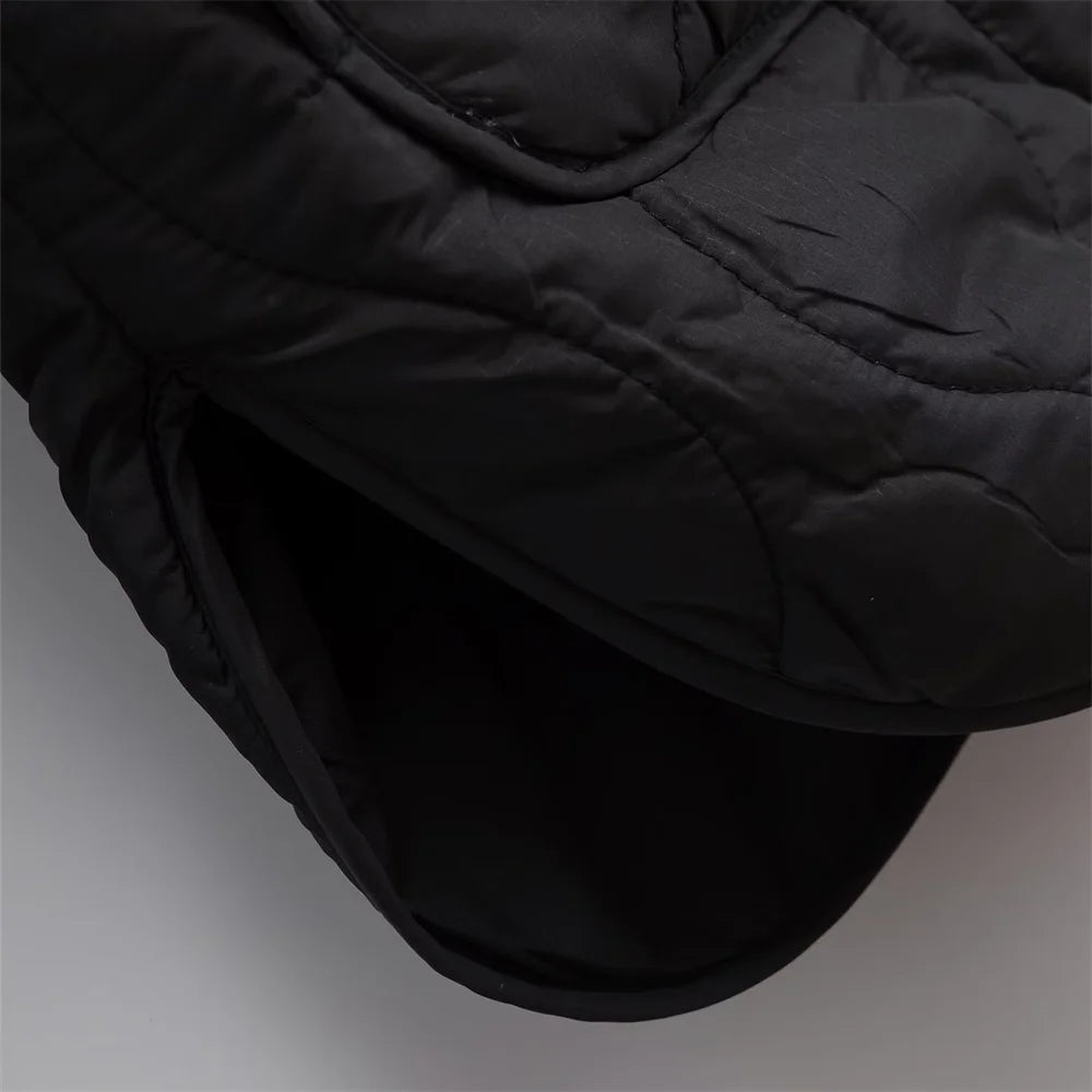 UNIZERA 2023 Autumn/Winter New Product Women's New Fashion and Casual Versatile Stand up Collar Hooded Jacket Cotton Coat