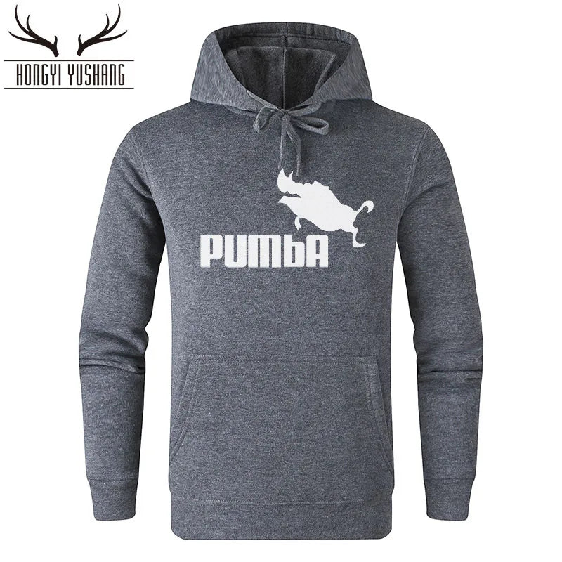 2023 Autumn/Winter Men's New Pumba Sports Print Hoodie Set Men's Fleece Sweater Casual Designer Sportswear Casual Pullover w13