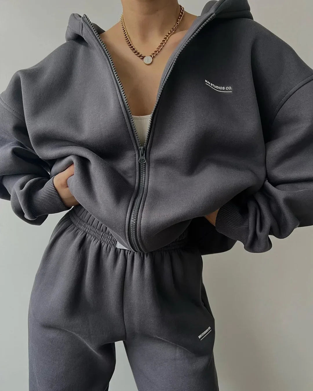 Women's Tracksuit Suit Autumn Fashion Warm Hoodie Sweatshirts Two Pieces Oversized Solid Casual Hoody Pullovers Long Pant Sets