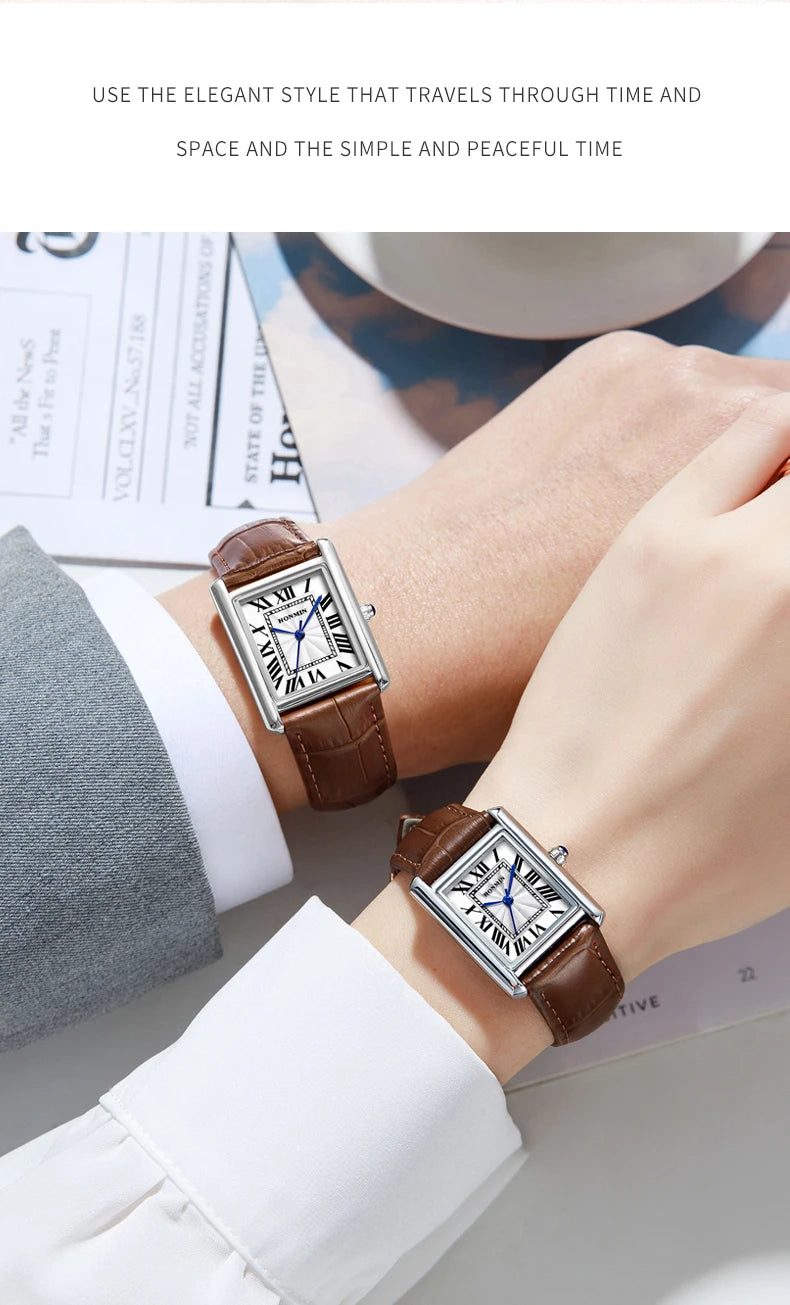 Square Quartz Watch Tank Men
