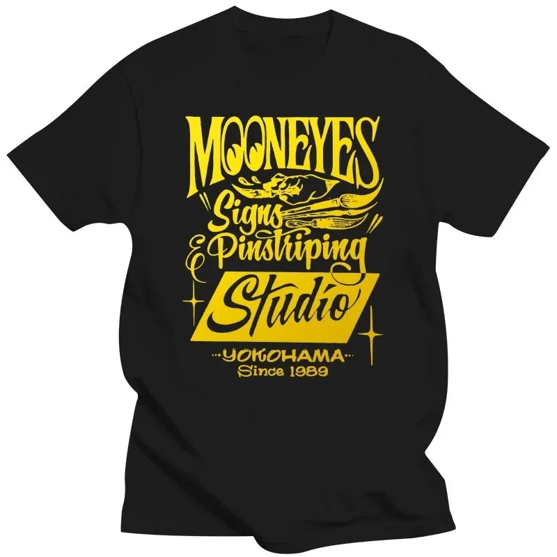 2024 Mooneyes Moon Equipped Speed Signs Pinstriping Studio T-Shirt Racing Style