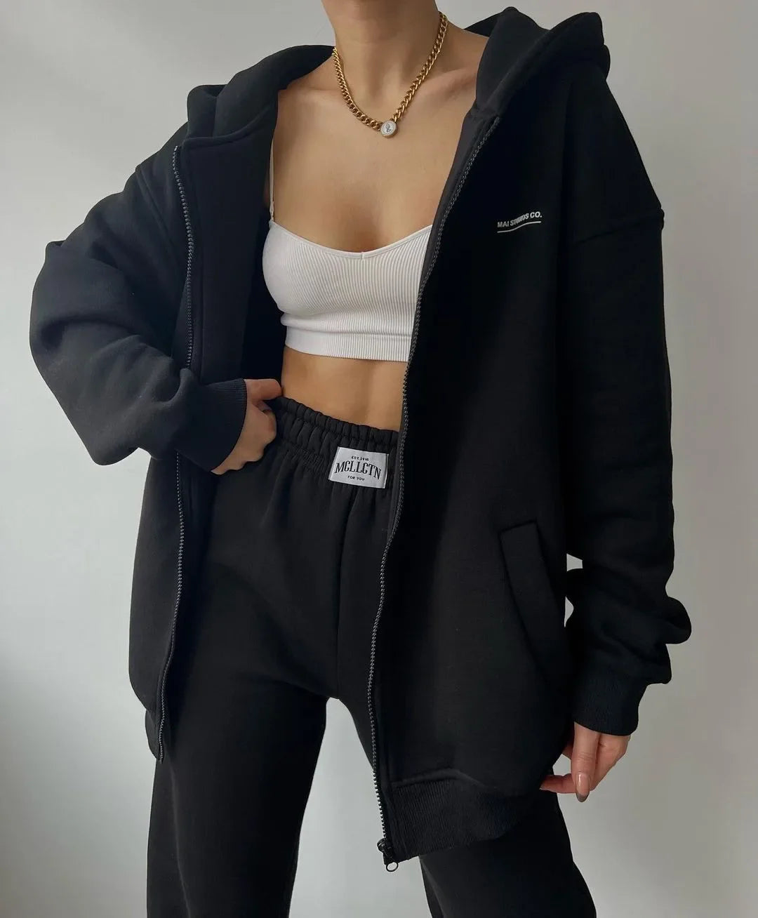 Women's Tracksuit Suit Autumn Fashion Warm Hoodie Sweatshirts Two Pieces Oversized Solid Casual Hoody Pullovers Long Pant Sets
