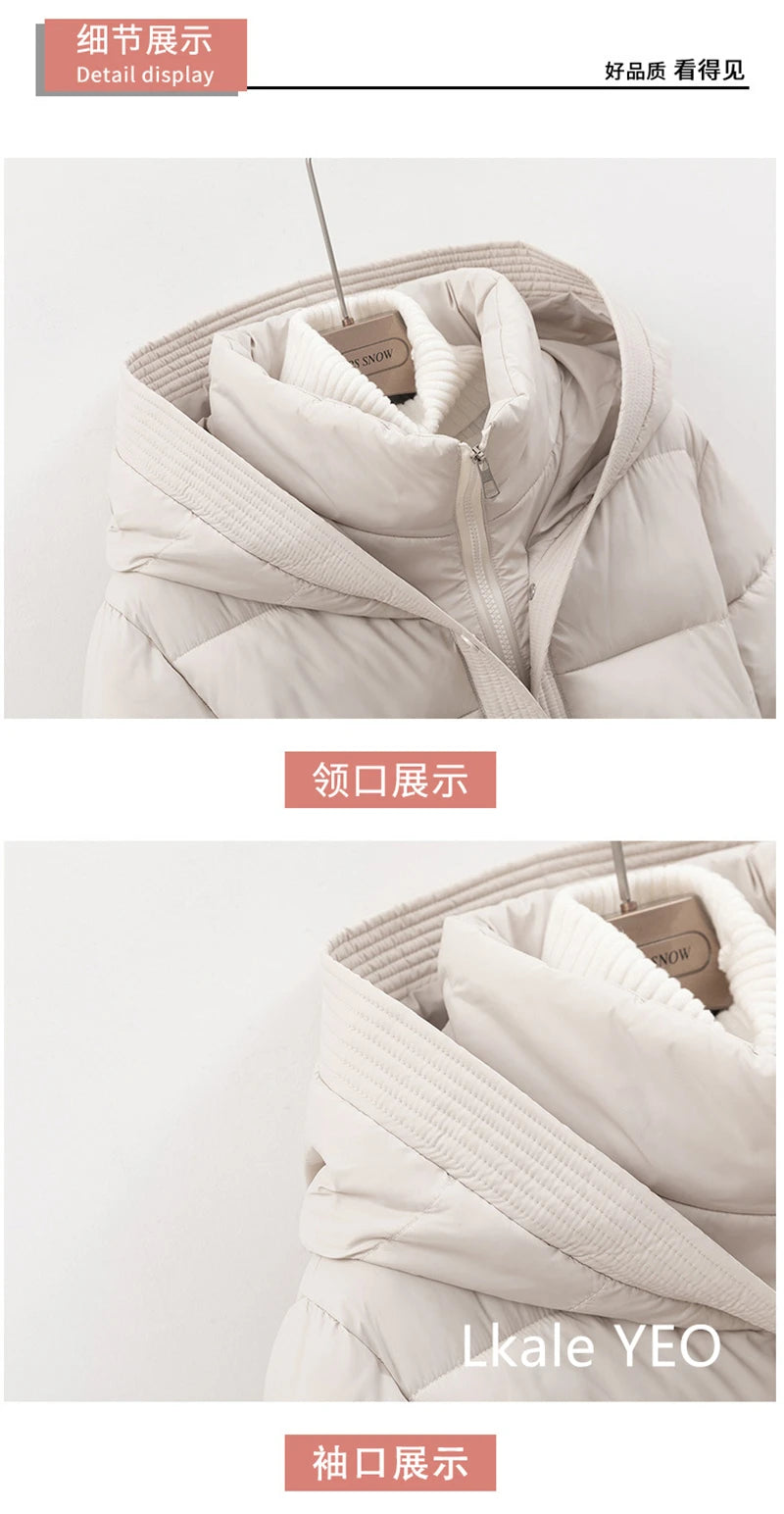 Women's Down Cotton Padded Jacket 2024 Short Loose Korean Version Ladies Outerwear Comfortable Elegant Lady Winter Parka Coat