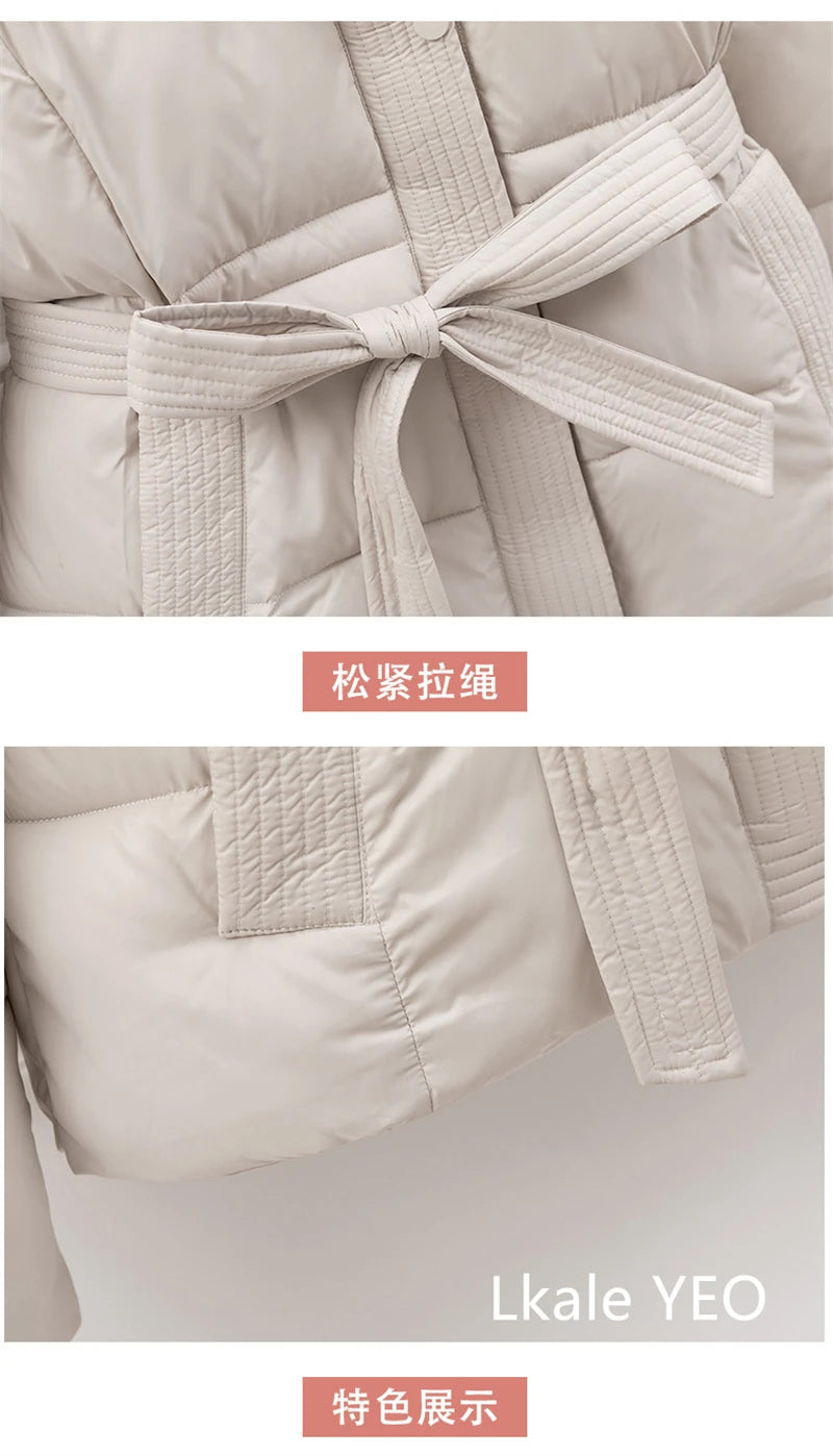 Women's Down Cotton Padded Jacket 2024 Short Loose Korean Version Ladies Outerwear Comfortable Elegant Lady Winter Parka Coat