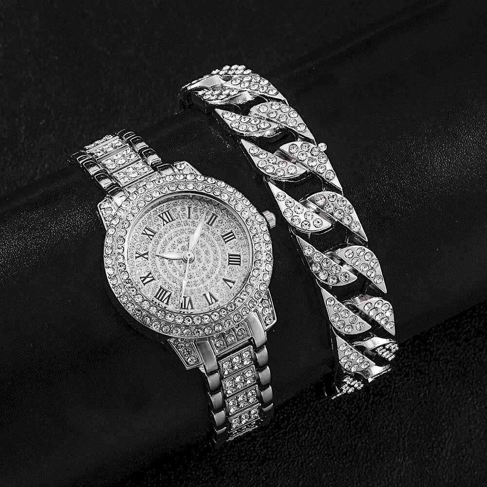 Diamond Women Watches Gold Watch Ladies Wrist Watches Luxury Brand Rhinestone Womens Bracelet Watches Female Relogio Feminino