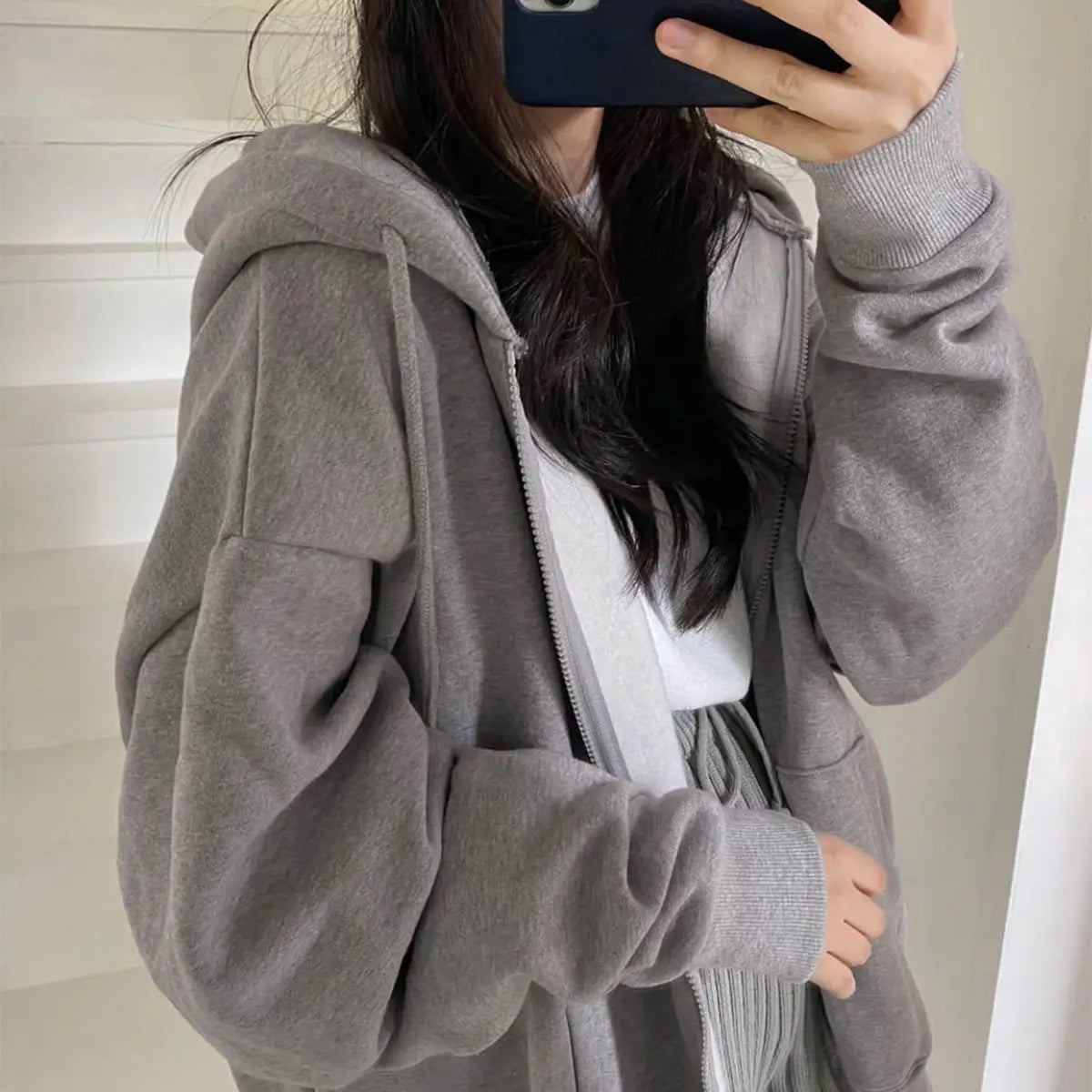 Star Print Hoodies Women's Y2K Street Hip-Hop Zipper Sweatshirt Couple Loose Cashmere Hoodie Cardigan Unisex Casual Coat Women's