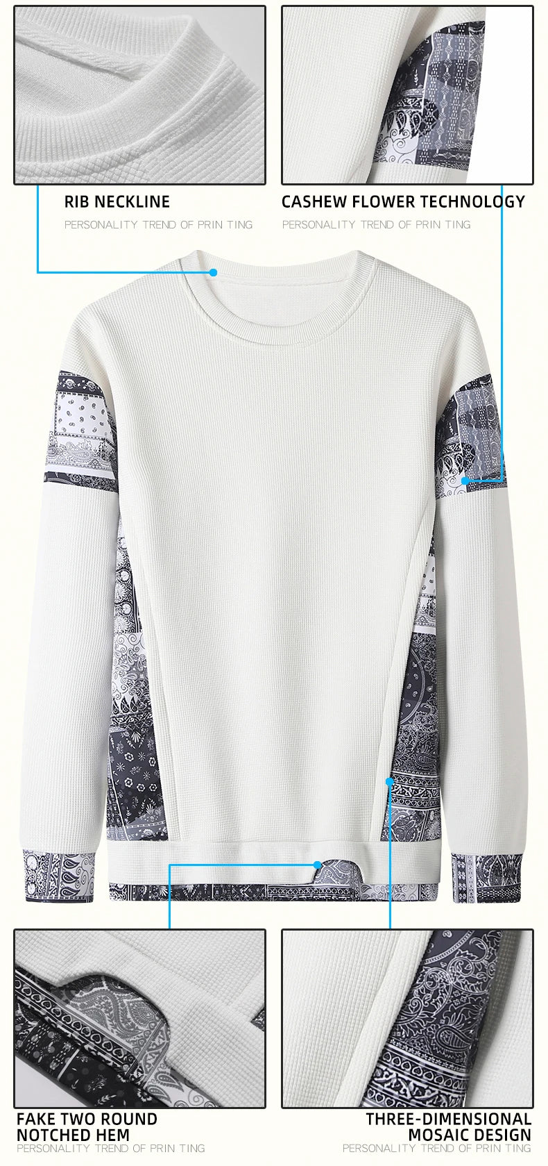 2024 New Mens Fashion Casual Hoodie Male Sportswear Pullover Patchwork Autumn Hoodie Sweatshirt Large Size Men Hip Hop Hoodies