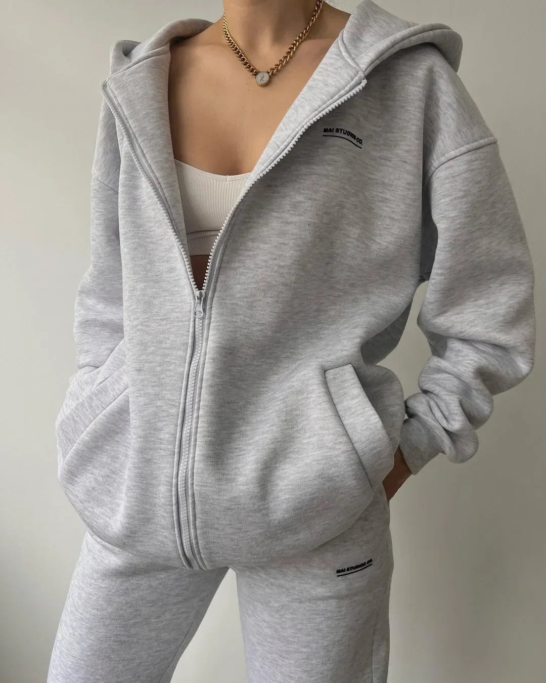 Women's Tracksuit Suit Autumn Fashion Warm Hoodie Sweatshirts Two Pieces Oversized Solid Casual Hoody Pullovers Long Pant Sets