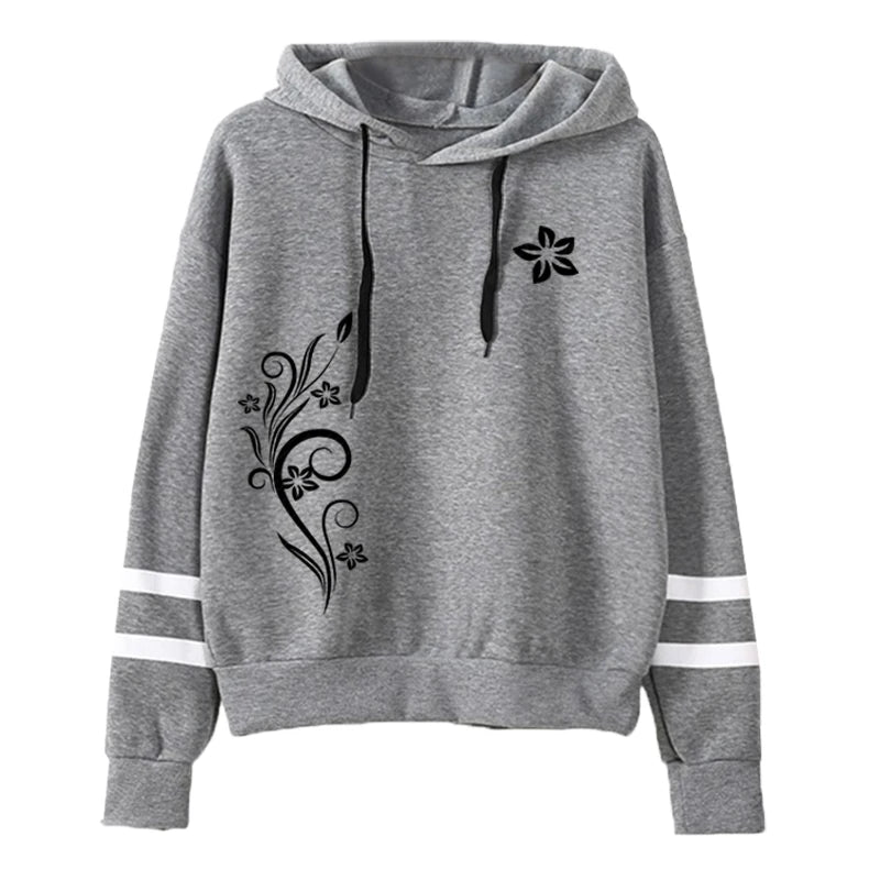 New in Womens Tracksuit Casual Print Sweatshirts Outdoors Sports Jogging Womens Clothing Single Piece Stripe Hoodies Streetwear