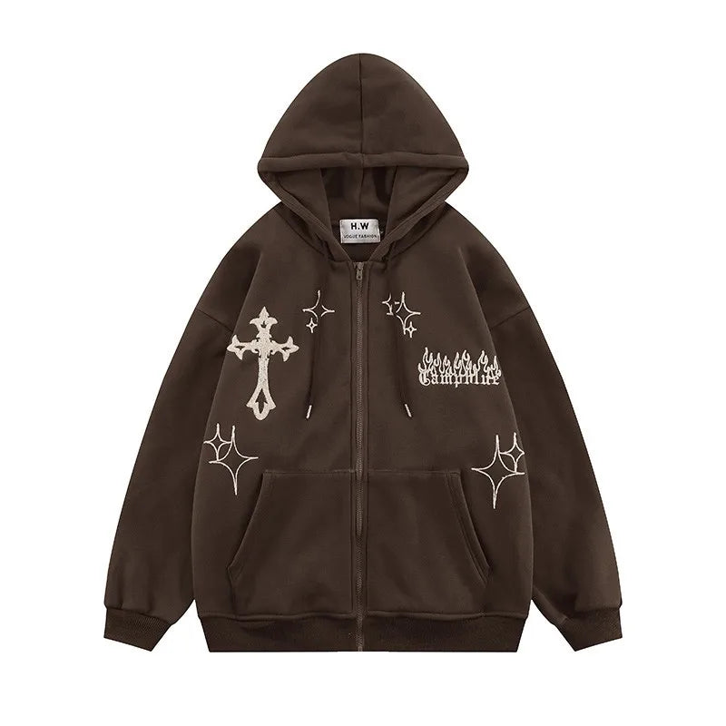 Gothic Embroidery Unisex Hoodies