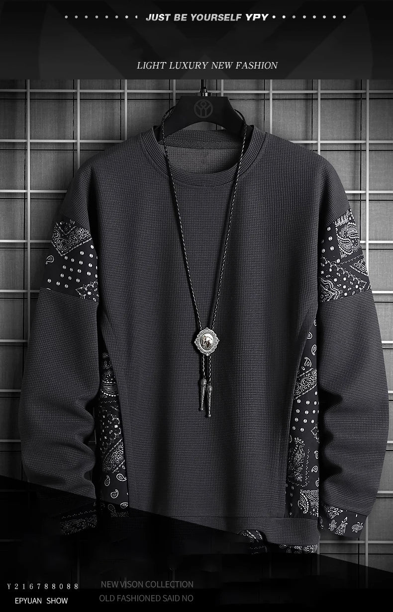 2024 New Mens Fashion Casual Hoodie Male Sportswear Pullover Patchwork Autumn Hoodie Sweatshirt Large Size Men Hip Hop Hoodies