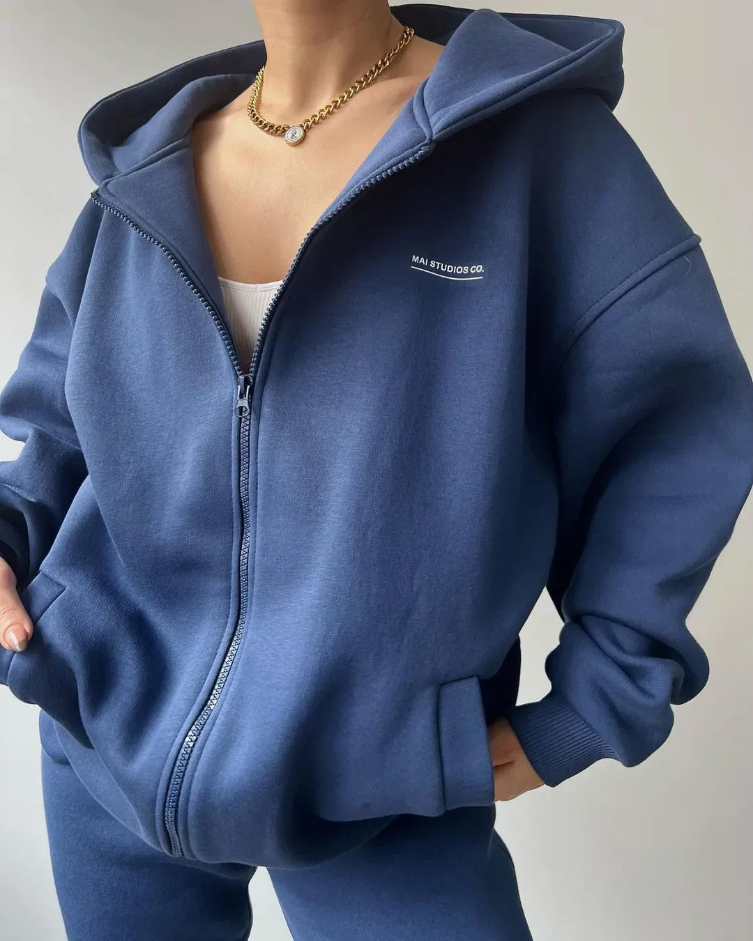 Women's Tracksuit Suit Autumn Fashion Warm Hoodie Sweatshirts Two Pieces Oversized Solid Casual Hoody Pullovers Long Pant Sets