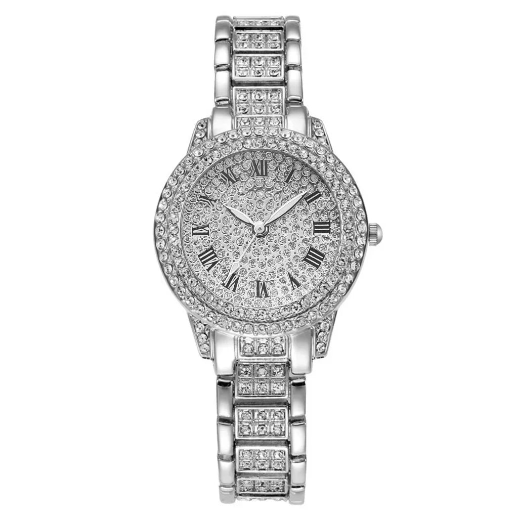 Diamond Women Watches Gold Watch Ladies Wrist Watches Luxury Brand Rhinestone Women Bracelet Watches Female Relogio Feminino